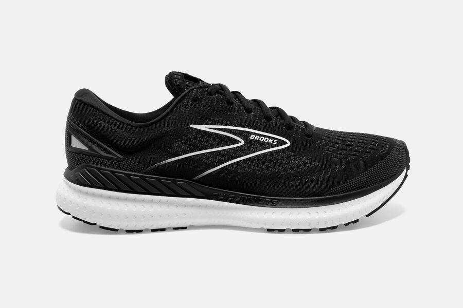 Glycerin GTS 19 Road Brooks Running Shoes NZ Mens - Black/White - NUWEXY-819